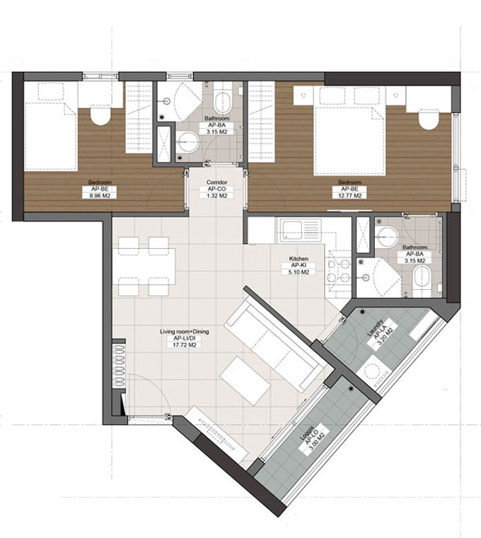 Căn hộ B4-68.2 m²